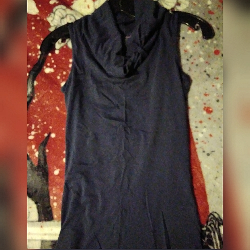 Lilly Pulitzer XSmall Navy Slvless Mock Turtleneck
